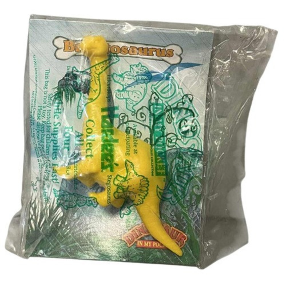 1993 Hardees MEG Dinosaur In My Pocket Yellow Brontosaurus Fig Toy